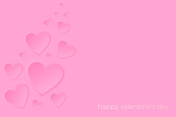 Obraz na płótnie Canvas pink background with hearts