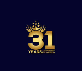 31 Year Anniversary Day background Concept
