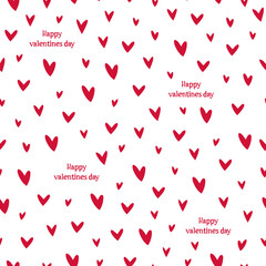 Cute vector seamless patterns of hearts in honor of Valentine's Day. I love you. Celebration. Designed for printing postcards, leaflets, notebooks, paper, textiles