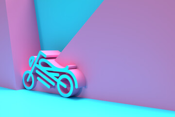 3D Render Concept of Modern Moter Cycling 3D art Design Flyer Poster illustration.