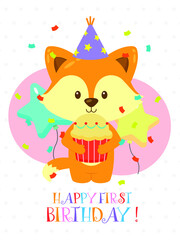 Lovely First Birthday Card Design