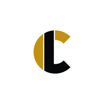 Letter CL, LC simple logo design vector