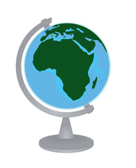 World globe with stand. vector illustration