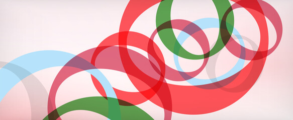 Ring geometric shapes, o letter repetition wallpaper. Abstract background for business or technology presentations, internet posters or web brochure covers
