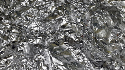 Crumpled foil surface. Foil wrinkled