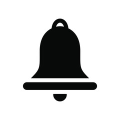 Bell notification icon vector graphic illustration