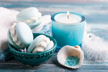 Spa composition with bath bombs