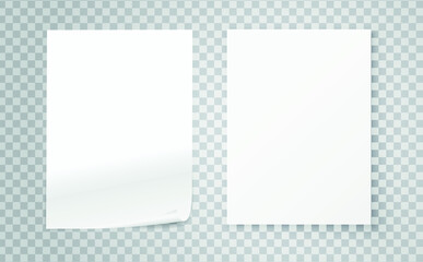 White blank A4 paper. Templates for presentation of the design of a flyer, cover vector