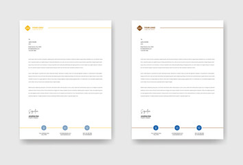 Minimalist business letterhead template