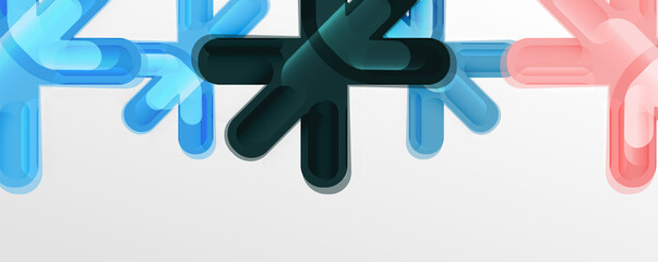 Abstract glossy crosses background for business or technology presentations, internet posters or web brochure covers