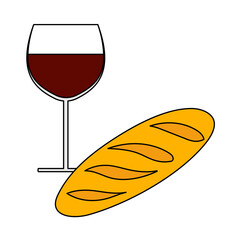 Easter Wine And Bread Icon