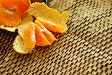 Close up of Orange. Organic fruit.