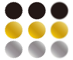 シンプルフレーム  ギザギザ イラスト素材