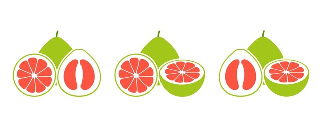Pomelo logo. Isolated pomelo on white background