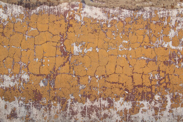 Grunge old wall texture with cracks. Wall from concrete cement with natural prints for vintage background.