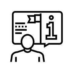 information expert line icon vector. information expert sign. isolated contour symbol black illustration