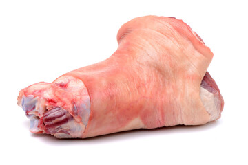 raw pork (leg) isolated on white background