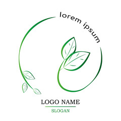 Ecology symbol Concept of clean production, natural goods. Design of logo, icons, emblems. vector