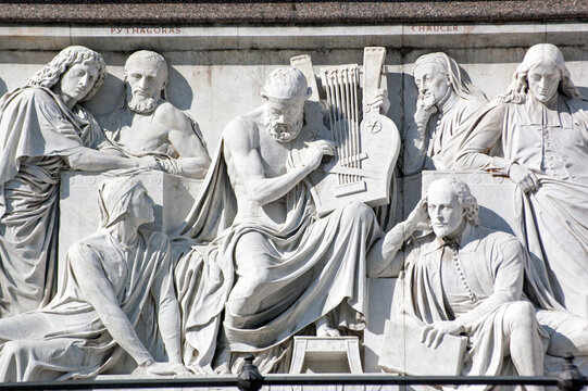 Victorian hero frieze, Albert Memorial, Kensington, London