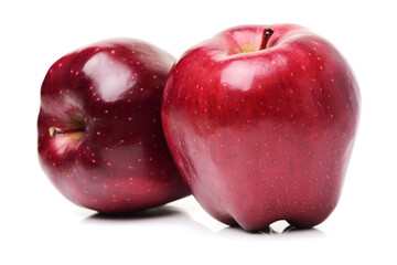 Red apples isolated on white background