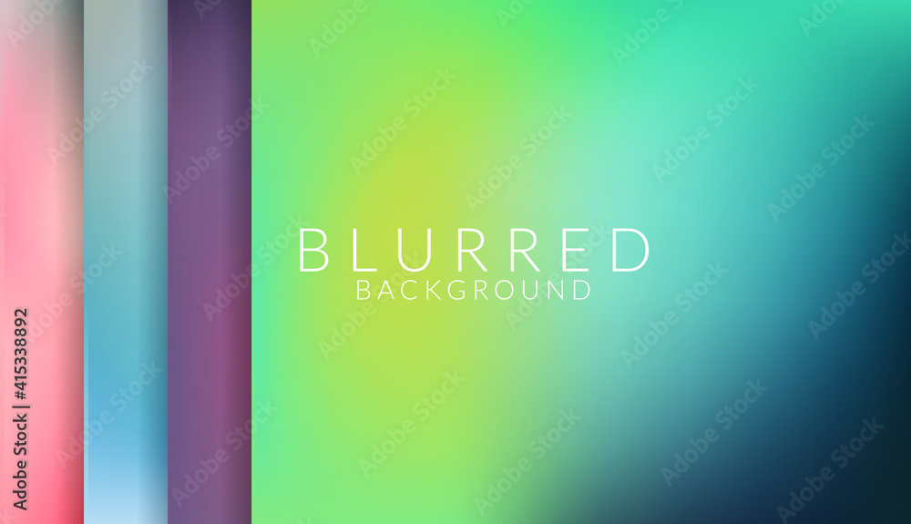 Poster colorful blurred vector backgrounds pack. smooth gradient textures. set of modern abstract blur back