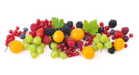 berry mix isolated on a white background