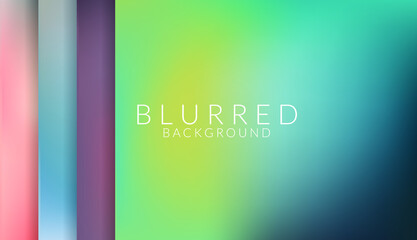 Colorful blurred vector backgrounds pack. Smooth gradient textures. Set of modern abstract blur backdrops.