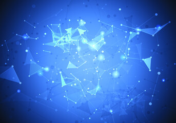 Abstract Mesh Background with Circles, Lines and Shapes | Technology vector background | EPS10 Design Layout for Your Business