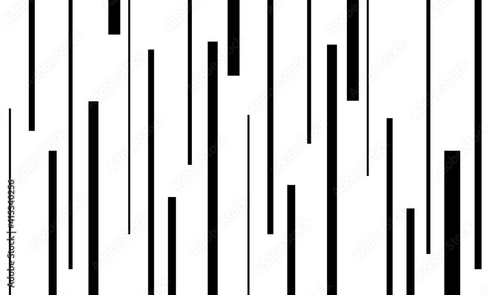 Poster vertical stripe of pattern. design random style black on white background. design print for illustra