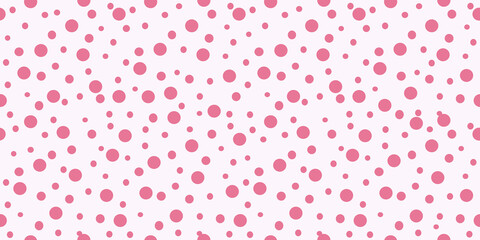 pink polka dots Seamless background, spotted pattern