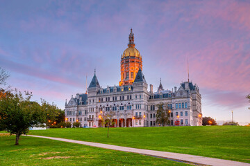 Connecticut State Capitol in downtown Hartford, Connecticut,  USA
