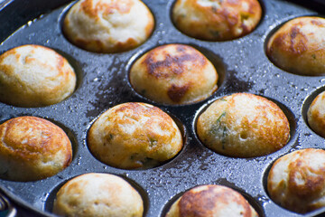 Indian Home Made Recipe 'Aappe' in Appen making vessel. Specialty Of South Indian Food