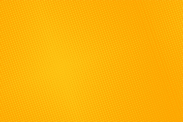Halftone comic pattern. Yellow pop art background. Half tone texture with dots. Cartoon splash effect. Retro diagonal print with circles. Vector illustration. Geometric modern duotone cover.
