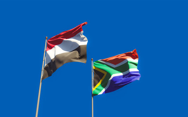 Flags of Yemen and SAR African.
