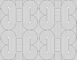 Abstract of pattern. Design line arc style black on white background. Design print for illustration, texture, textile, wallpaper, background. Set 3