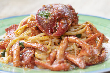 linguine with lobster