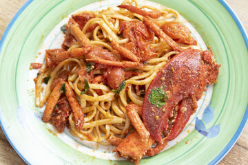 linguine with lobster