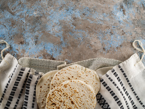 Judaism religious jewish holiday matza on passover.