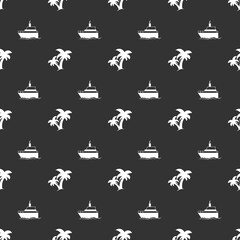 Summer pattern with hand drawn beach elements. Fashion print design, vector illustration. Seamless Pattern Background for banner, card, website. Design for wallpapers, wrapping, backgrounds.