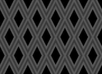 Seamless of rhombus pattern. Design ethnic style black on white background. Design print for illustration, texture, textile, wallpaper, background. 