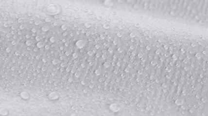 water droplets on a white cloth surface