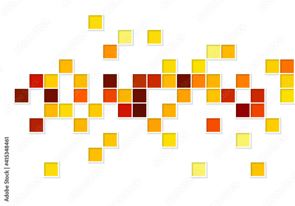 Poster mosaic geometric background with 3d effect and shadows. design template can be used for book cover, 
