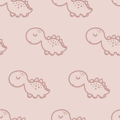 Cute dinosaurs seamless pattern