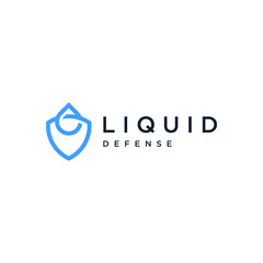 protective liquid design logo or drip with a shield