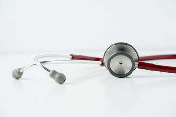 Stethoscope isolated on white background, Medical tool.