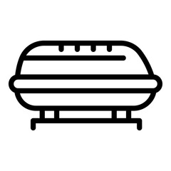 Car roof bag icon. Outline car roof bag vector icon for web design isolated on white background