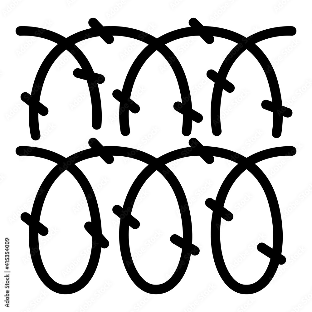 Poster spike wire icon. outline spike wire vector icon for web design isolated on white background