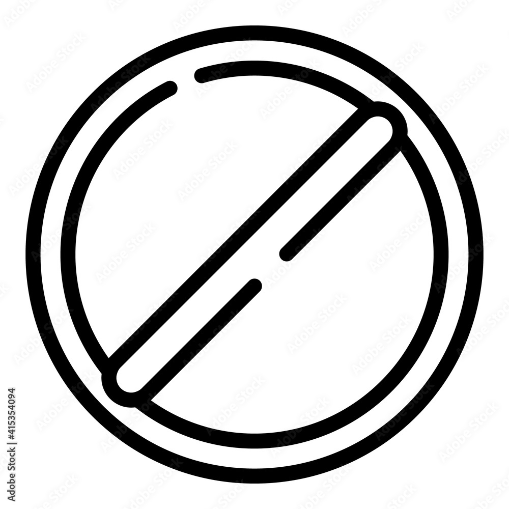Poster restricted sign icon. outline restricted sign vector icon for web design isolated on white backgroun