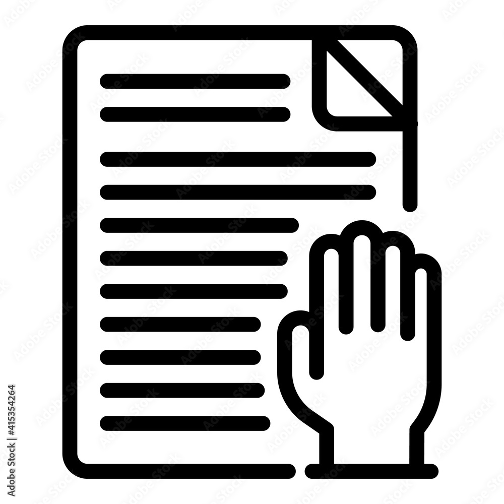 Poster activism papers icon. outline activism papers vector icon for web design isolated on white backgroun