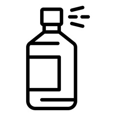 Spray bottle icon. Outline spray bottle vector icon for web design isolated on white background